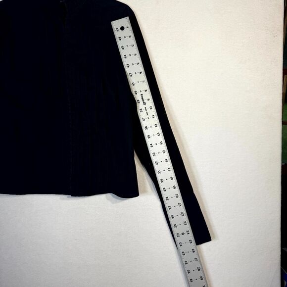 Burberry London Women's Dark Blue Button Up Shirt Made In‎ Italy Size 8 - Picture 12 of 13